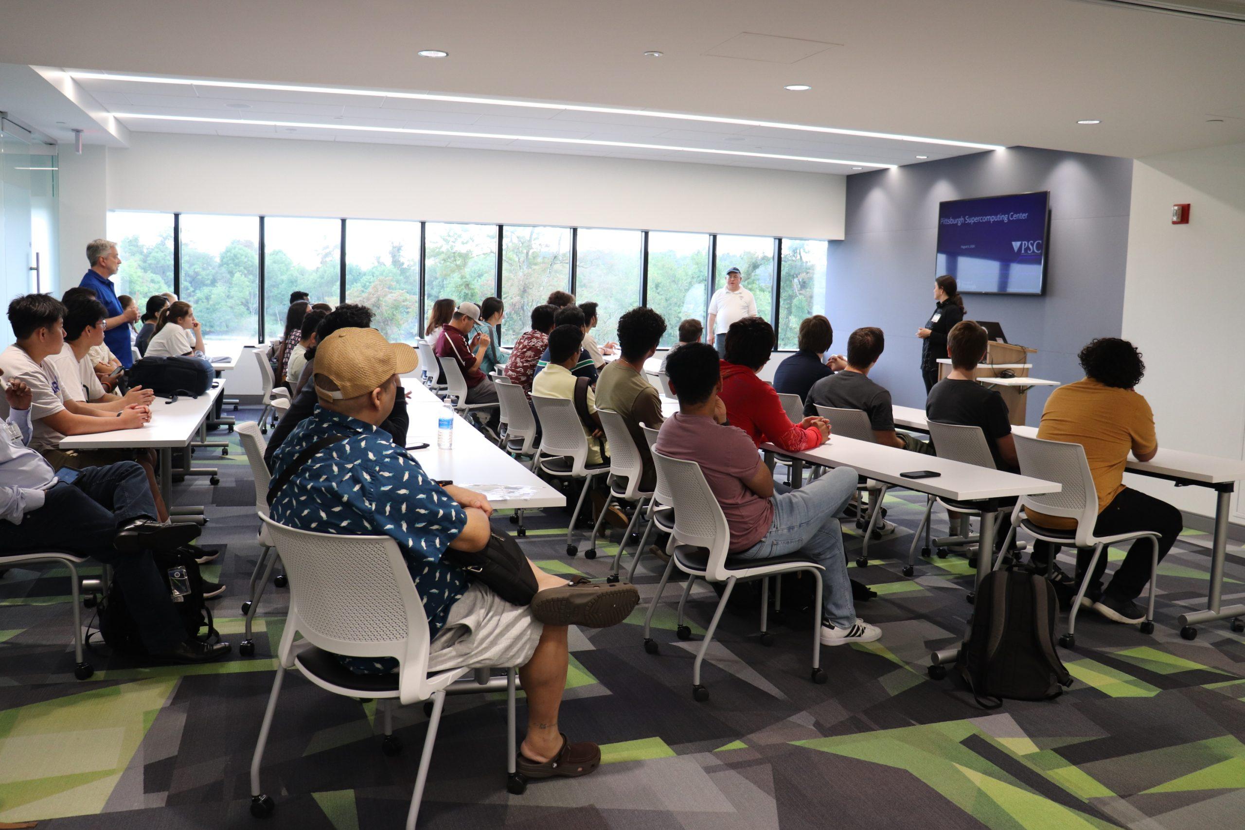 Students listen to a lecture during ByteBoost.